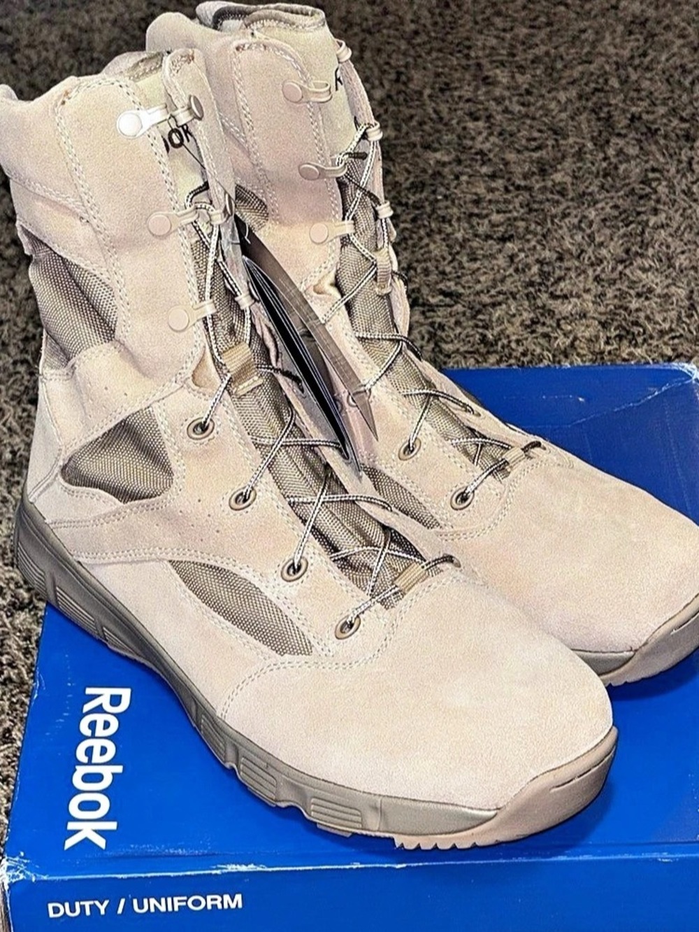 Reebok Work Dauntless Tactical Boots Mens 11.5 Desert Tan Soft Toe Safety EH New